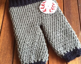 Baby baseball pants, crochet pants