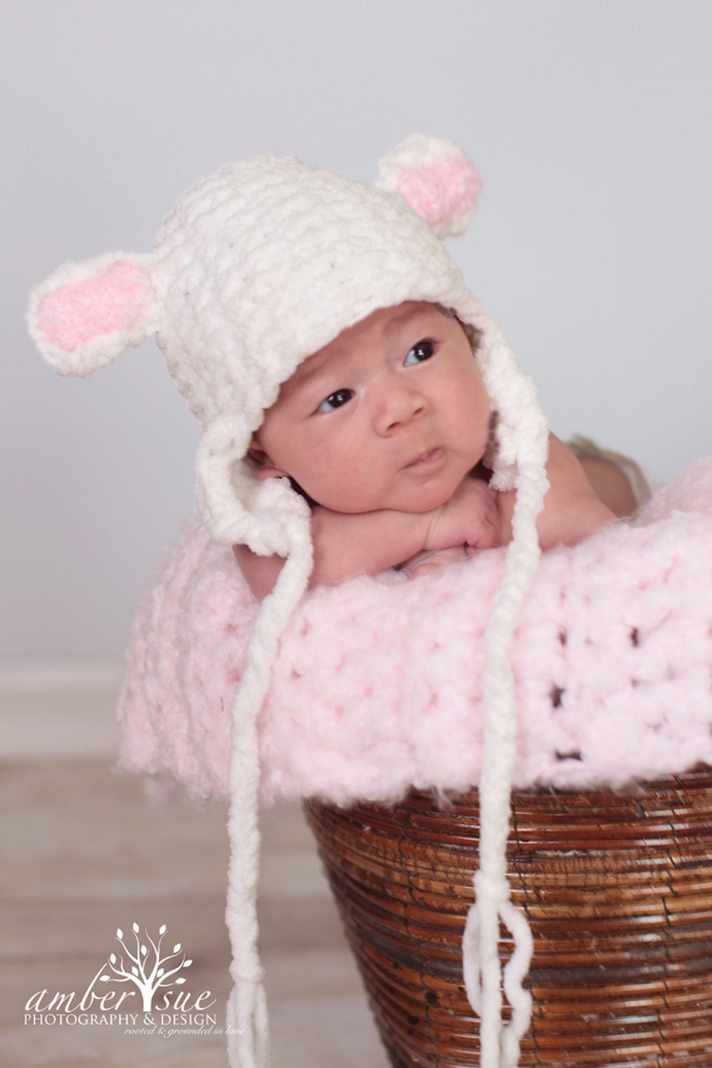 Newborn Baby Lamb Hat White Etsy