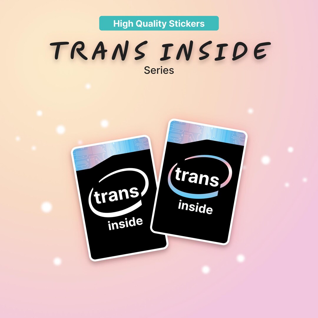 Trans Inside Sticker LGBTQ+ Pride Stickers for Laptop, Car, Mobile Phone and Coffee Mug ...