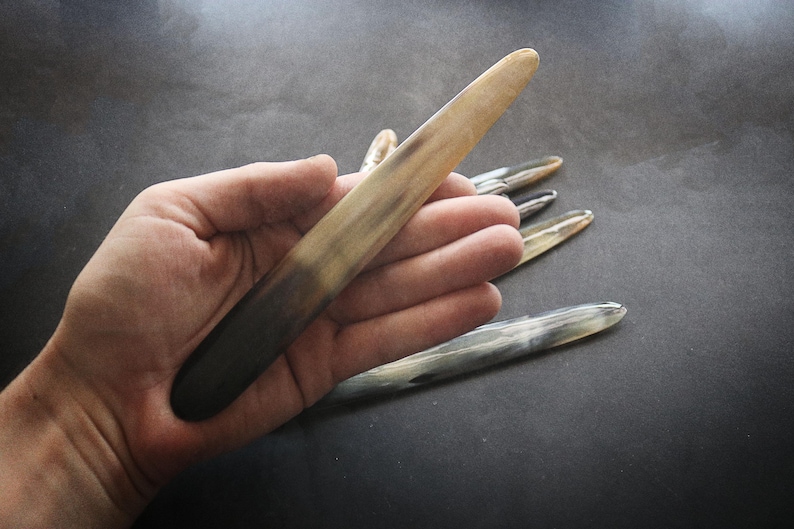 Natural buffalo horn leather folders