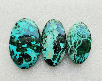 Azuriet-malachiet edelsteen cabochons, blauwgroene steen lot
