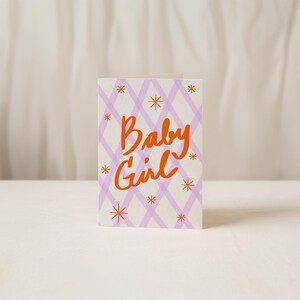 女の子の赤ちゃん、環境に優しいグリーティングカード、プレミアムジクレーカード、お祝いカード、赤ちゃん歓迎、新生児カード、プレミアムカード、6x4インチカード