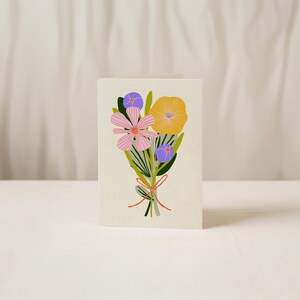 Biglietto d'auguri ecologico "Ti amo mamma", biglietto giclée premium, biglietto di compleanno, motivo floreale, festa della mamma, biglietto premium, biglietto 6x4"