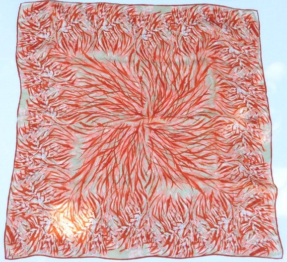 Vintage Scarf-VERA Neumann-Vintage Fashion-Orange… - image 3