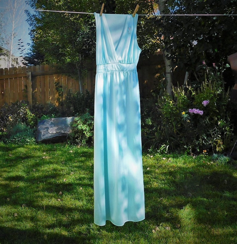 Vintage Nightgown-vintage Lingerie-baby Blue-nightie-jc - Etsy