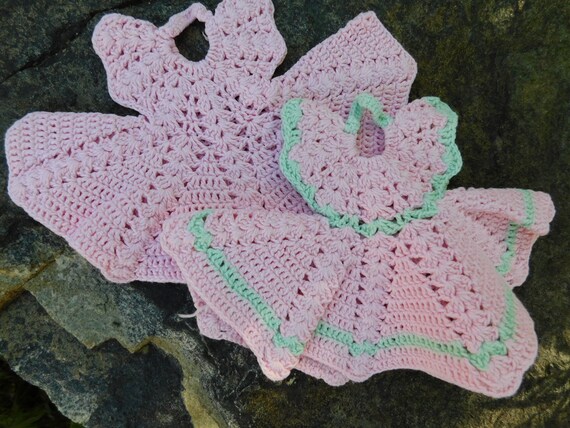 crochet dress potholder Helenmay Crochet Hotpad Potholder Dresses Helenmay Crochet You Tube Channel
