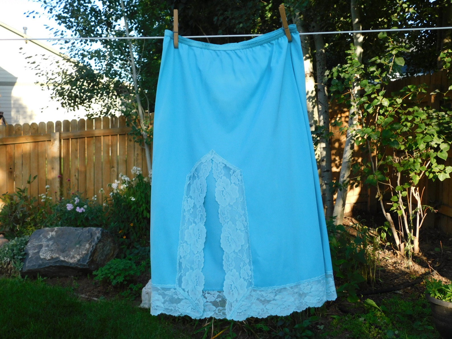 Vintage Slip60sBlueTurquoishalf slipSheer SkirtLace Etsy