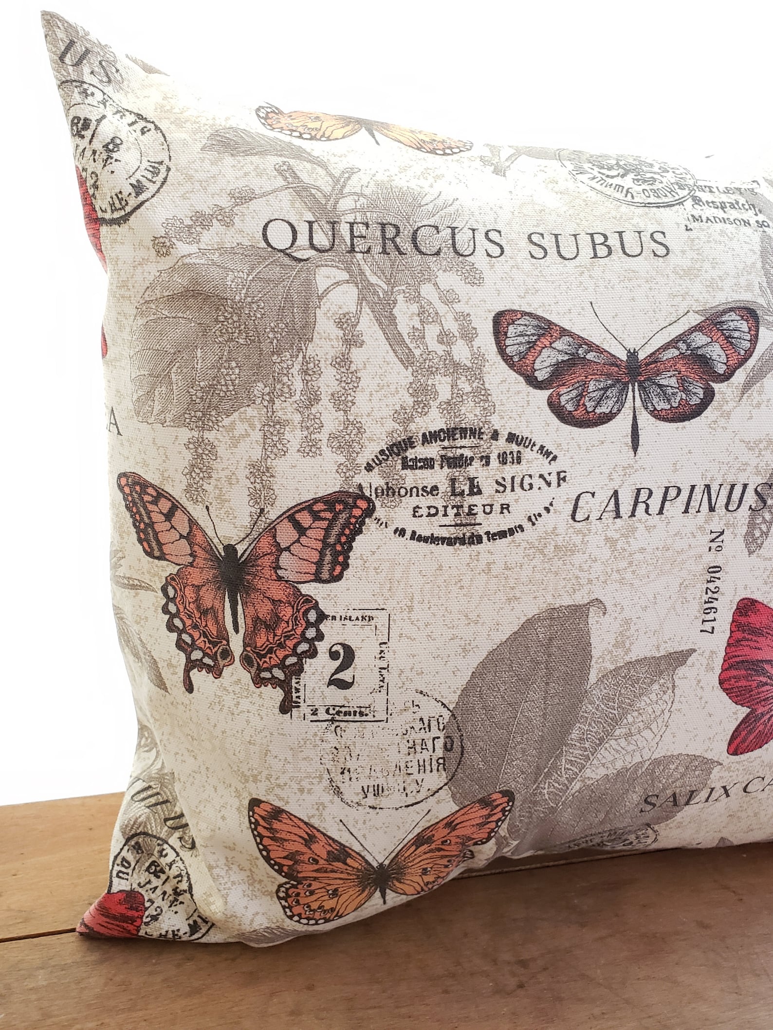 16 x 16 Inch Pillow Cover with Insert Botanical Butterflies Etsy