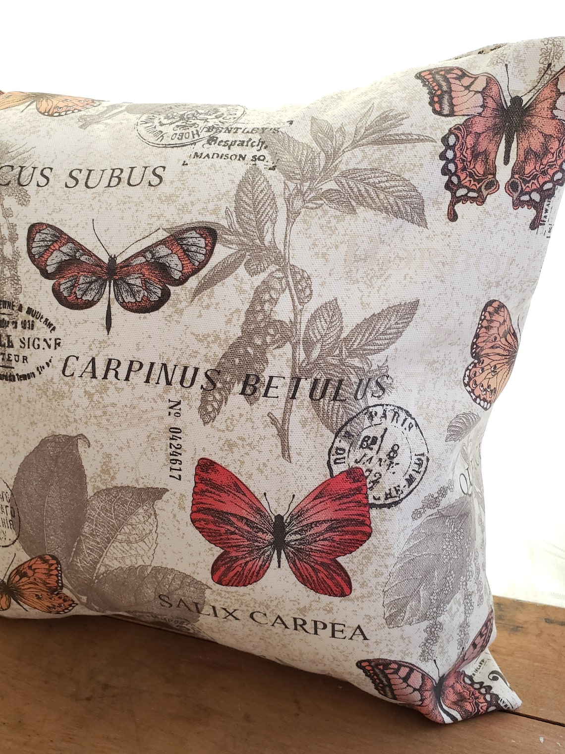 16 x 16 Inch Pillow Cover with Insert Botanical Butterflies Etsy