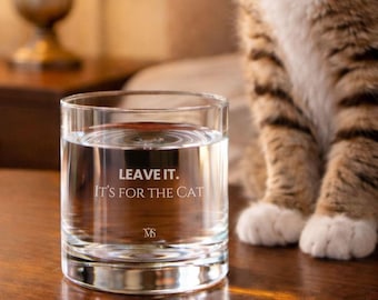 Cat Water Bowl | Rocks Glass, Pet Lover Gift, Cat mom gift, cat dad gifts