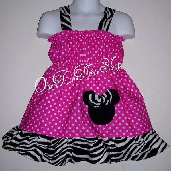 Custom Boutique Clothing Minnie Mouse Sun  Dress