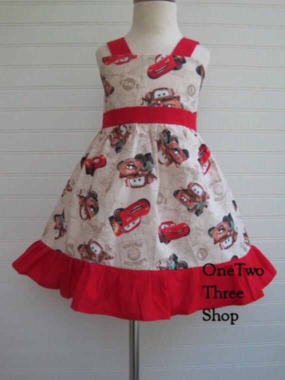 Items similar to Custom Boutique Disney Cars Jumper Dress on Etsy