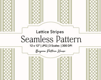 Lattice Sage Green Pattern Repeating Background Traditional Stripes Classic Design Seamless Trellis Lattice Stripe Digital Commercial Use