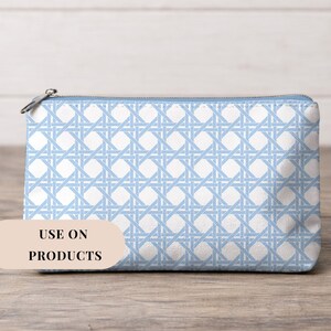 Seamless Repeat Pattern Light Blue Woven Rattan Lattice Design French Cane Webbing Texture Digital Download Preppy Coastal Stationery Background Trellis Natural Basket Weave Wallpaper Print Instant File Commercial Ready Elegant Classic