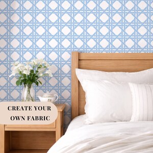 French Cane Webbing Pattern Light Blue Woven Rattan Lattice Design Digital Download Seamless Repeat Preppy Coastal Background Trellis Texture Natural Basket Weave Stationery Wallpaper Print Instant File Commercial Ready Elegant Classic
