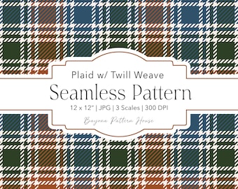 Fall Boy Seamless Pattern Autumn Rustic Tartan Repeating Paper Digital Cowboy Print Lodge Aesthetic Heritage Tartan