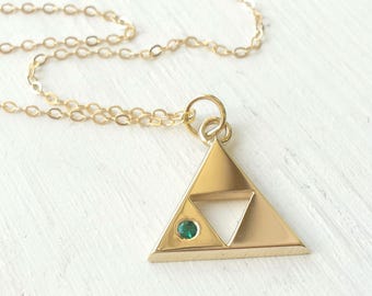 Triforce necklace cheap real gold