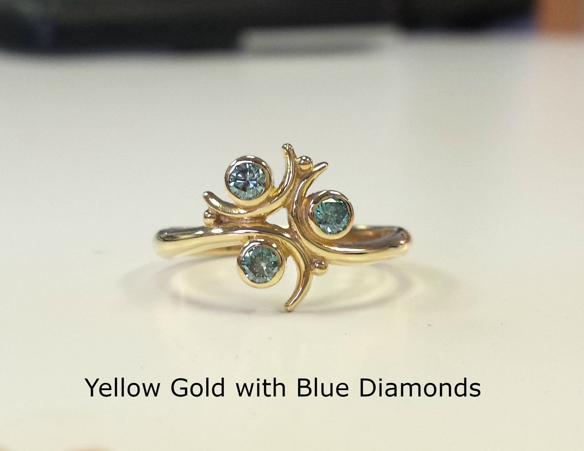 Zora Sapphire Engagement Ring in 14k Gold Geeky Ring Legend Etsy