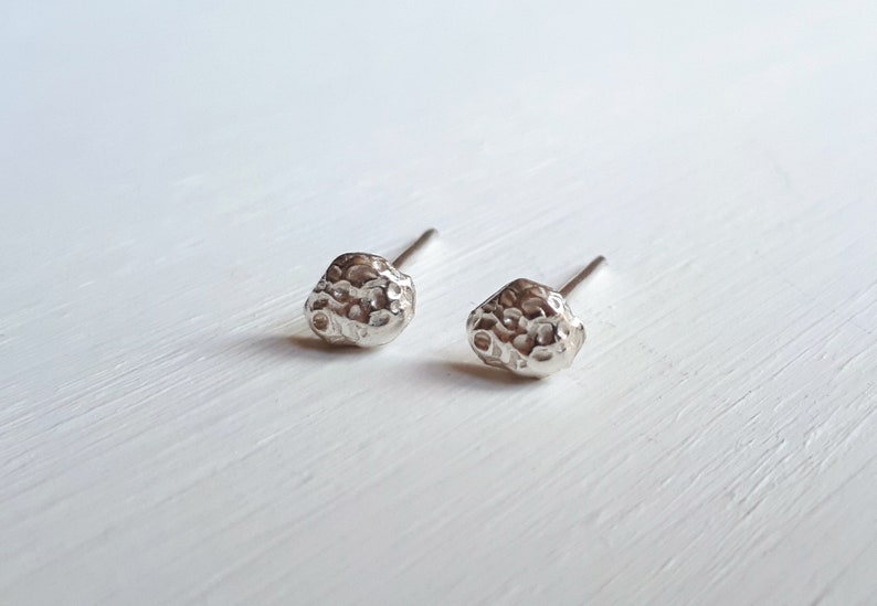 Astronomy Asteroid Stud Earrings Space Jewelry Meteorite Boho Small Silver Earrings