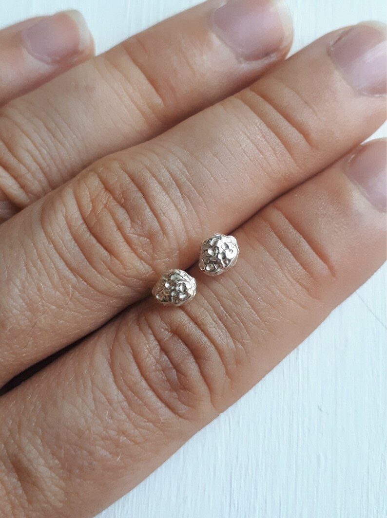 Astronomy Asteroid Stud Earrings Space Jewelry Meteorite Boho Small Silver Earrings