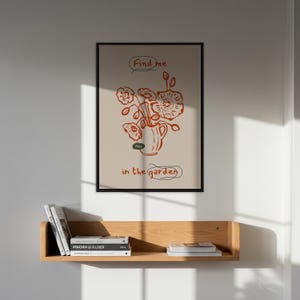Minimalistische Mohnblume Wandkunst, abstrakte Blumenlinie Zeichnung Druck, modernes botanisches Plakat, gerahmt oder ungerahmt, Geschenk für Naturliebhaber