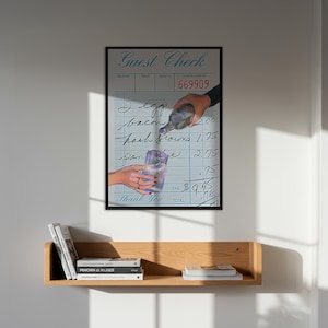 Guest Check Retro Art Print, Vintage Diner Menu Poster, Nostalgic Wall Art, Classic Breakfast Art, Retro Foodie Decor, 50s Style Kitchen