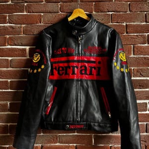 Leather ferrari jacket - Etsy 日本
