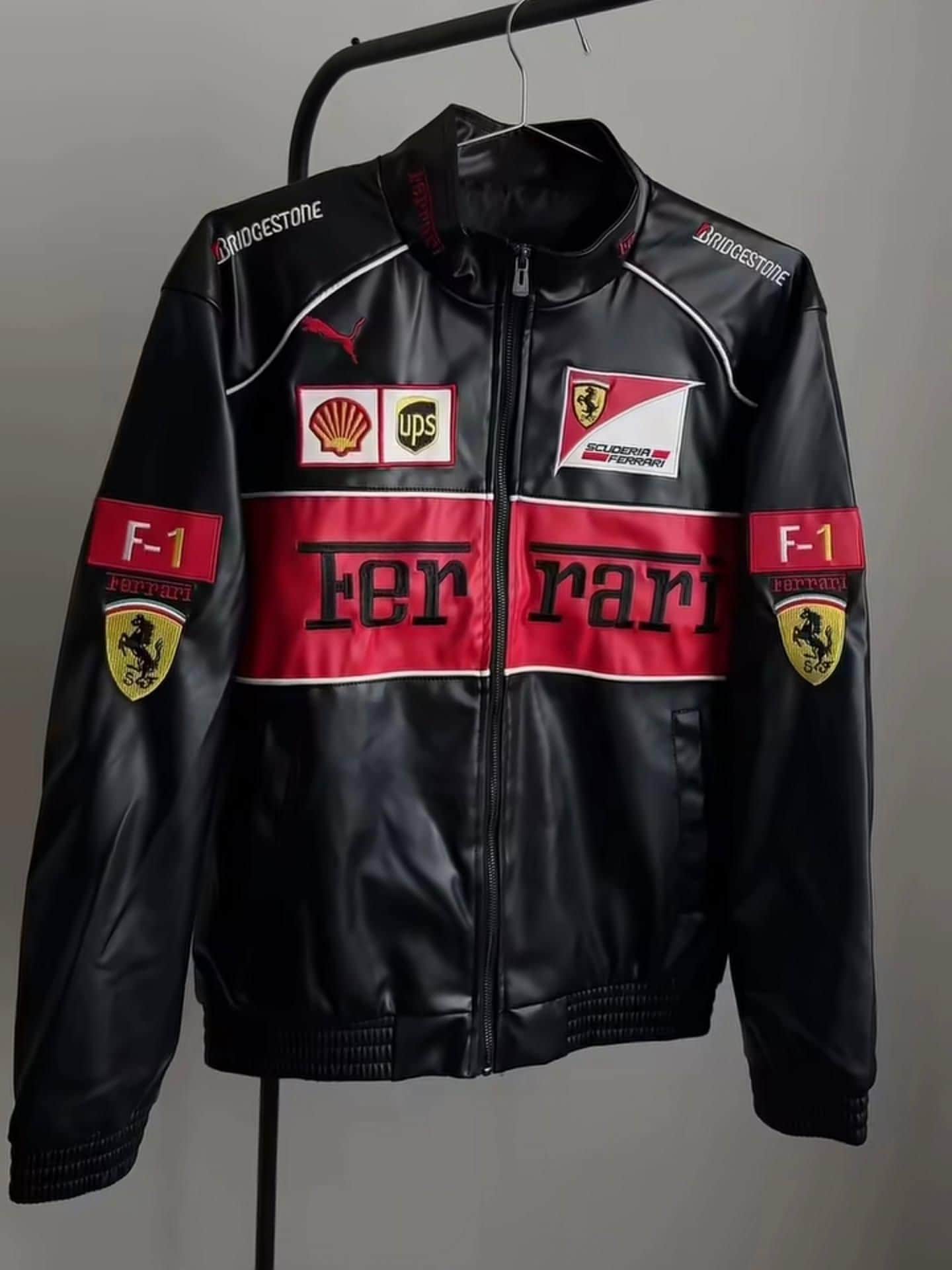 Red vintage leather jacket - Etsy Polska