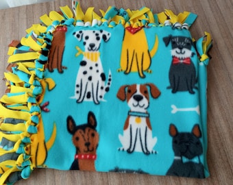 Handmade Fleece Dog Blanket: Double Thick, Reiki Charged, Positive Energy