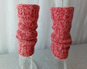 HAND knit Ankle Warmers from blend Virgin WOO, Red Mohair and  ALPACA in Natural White color/ Knit Boot Toppers Cuffs / Ready  to Ship