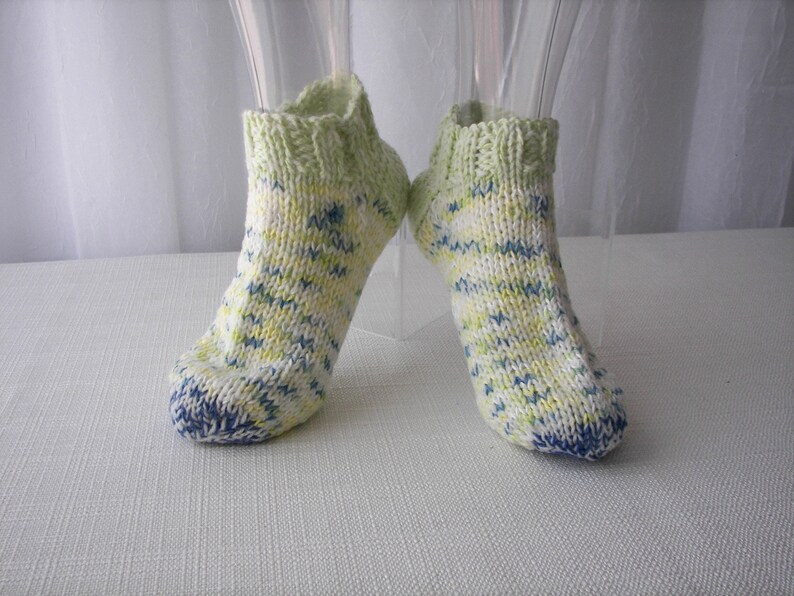 Hand Knit UNIQUE ART Cotton Acrylic Extra Thick Socks Vegan Etsy