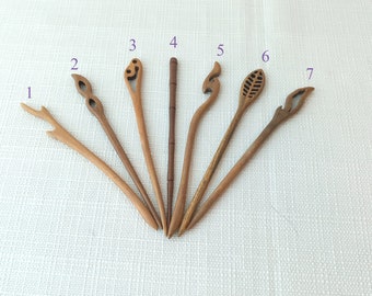 Handmade 7" Shawl pins or hair stick; 100% wood ~ Reiki charged ~ Balance & Peace