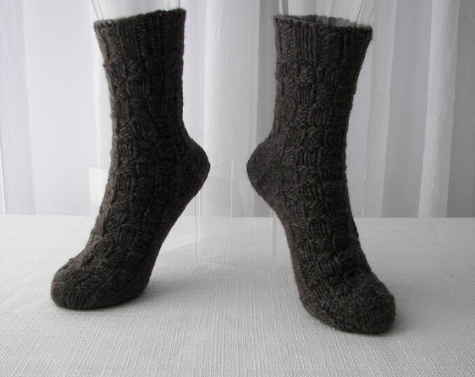 Hand Knit ECO Soft Undyed 100% WOOL Socks in Black Night - Etsy