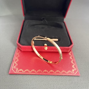Vintage love bracelet 18k rose gold size 18 width 3.65 mm with screwdriver