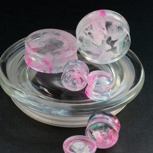 8-50MM - JELLI - Smoke Plugs - Epoxy Resin - Made to order - 8-50MM - Stretched Ears - Double Flare Plugs