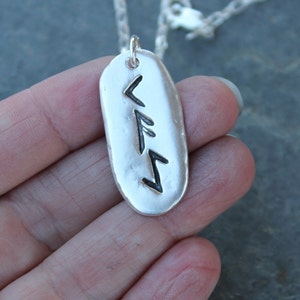 Handmade Fine Silver Three Initial Rune Necklace- Name Runes- Viking ...