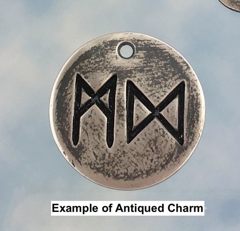 Rune Shield Necklace- Handmade Fine Silver Health Rune or Personalized ...