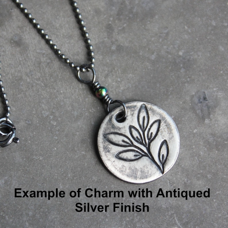 I love coffee I love tea handmade fine silver heart charm with a steaming teacup on sterling curb chain Canada free shipping USA