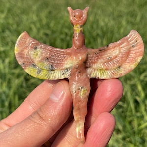 3&quot; Natural Sesame stone quartz crystal angel,Crystal hand carved angel,Specimens,Crystal skull,crystal gift,Home Decoration Gifts 1x