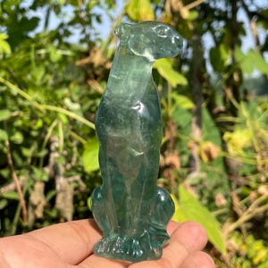 3.9&#39;&#39;Natural fluorite quartz leopard,Quartz crystal leopard,crystal healing,crystal gift,wing skull,goddess wing,home decoration 1x