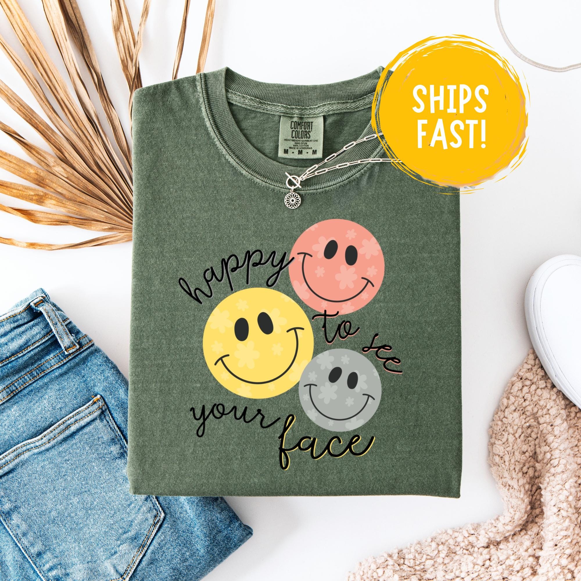 Happy To See Your Face Shirt, Teacher Appreciation Gift, Back To School Shirt, Preppy School Counselor Shirt,SPED Teacher tee,TK Teacher tee
