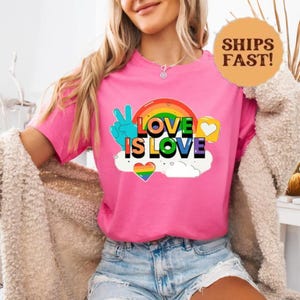 Love Is Love Shirt | Womens Love is Love Shirt | Rainbow Pride Shirt | Kindness Shirts | Gay Pride Shirt | LGBT Shirts