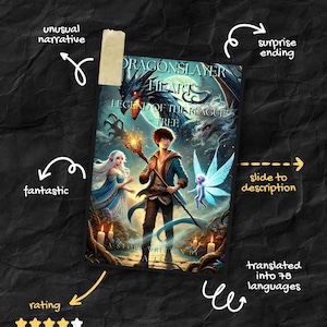 Dragon Slayer's Heart | Romantyczna fantastyka E-Book PDF | Cyfrowe pobieranie Przygodowa powieść | Fantastyczna historia miłosna | Natychmiastowe pobieranie książki