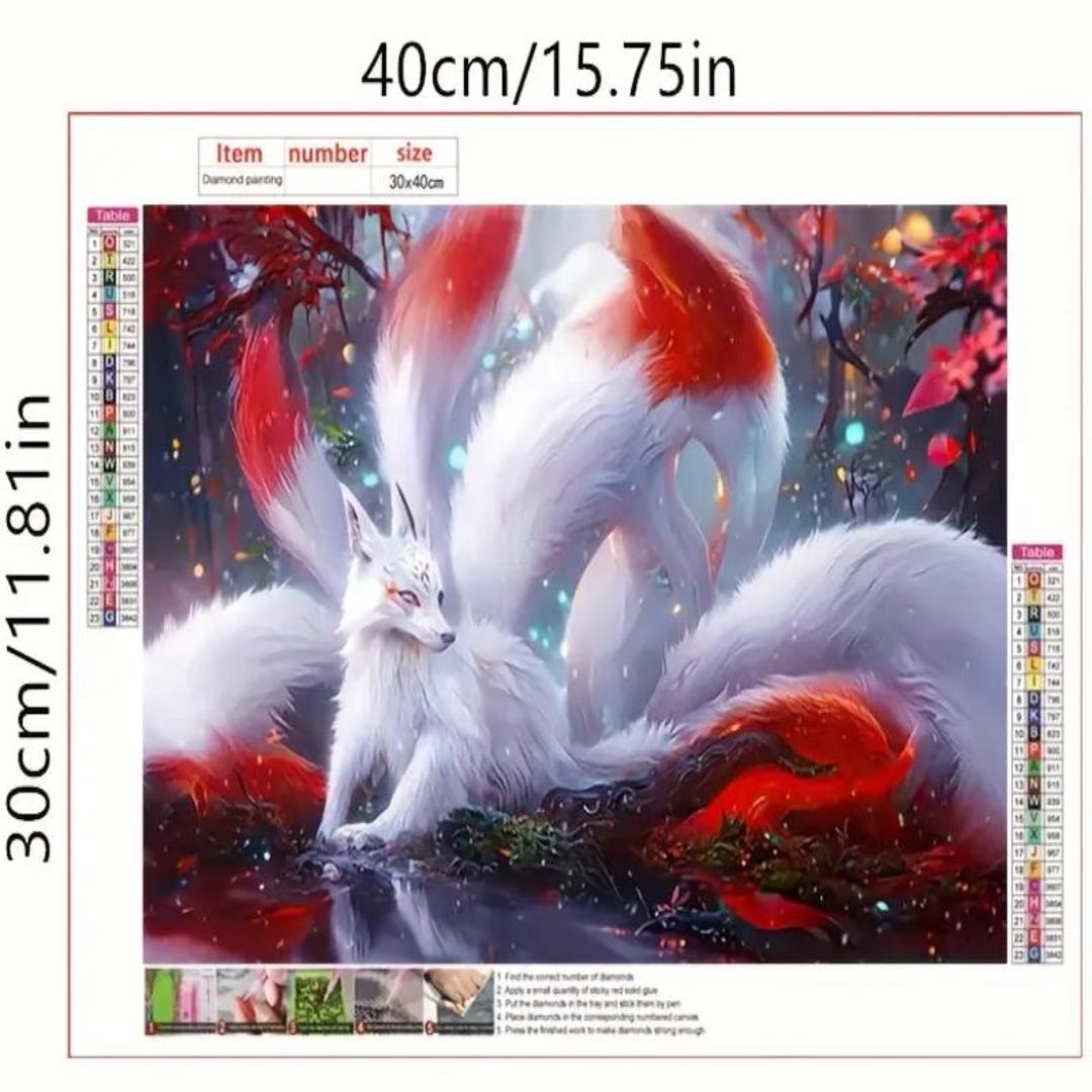 Diamond Art Nine Tail Fox - Etsy