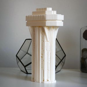 Brutalist 3D Printed Sculpture – Modern Geometric Art for Industrial Decor
