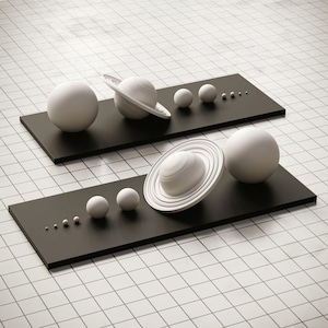 3D Printed Solar System Scale Model Planets Astronomy