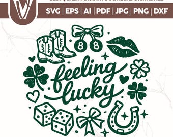 聖パトリックの日SVG、幸運を感じさせる落書きデザイン（デジタルダウンロード）