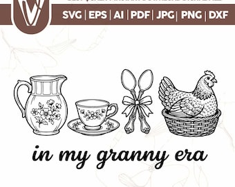 私の祖母の時代のSVG PNG、手描きの落書き（デジタルファイル）