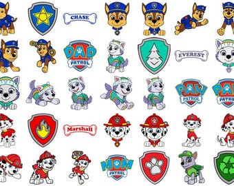 Paw Patrol Digital Files- Paw Patron Digital Prints- Cartoon- Svg- Png-