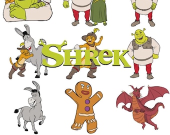 Shrek Svg- Shrek Png- Shrek Dxf- Shrek- Digital Files- Digital Bundle- Svg- Png- Prints